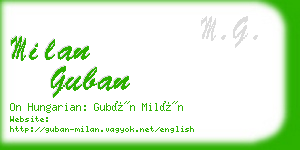 milan guban business card